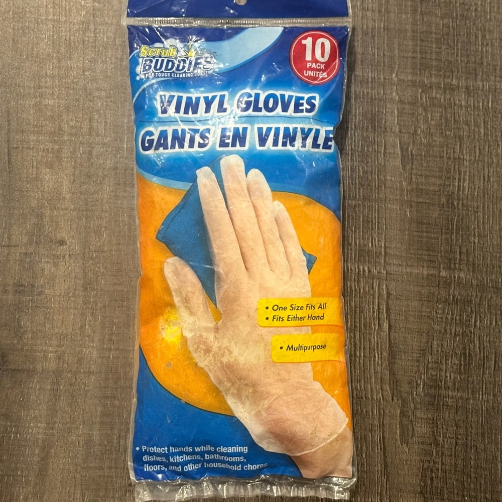 💞 New 10-Count Package Vinyl Disposable Gloves